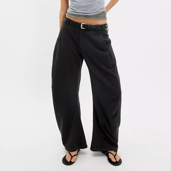 Free People Pants - Spotlight Washed Barrel Chino Trousers